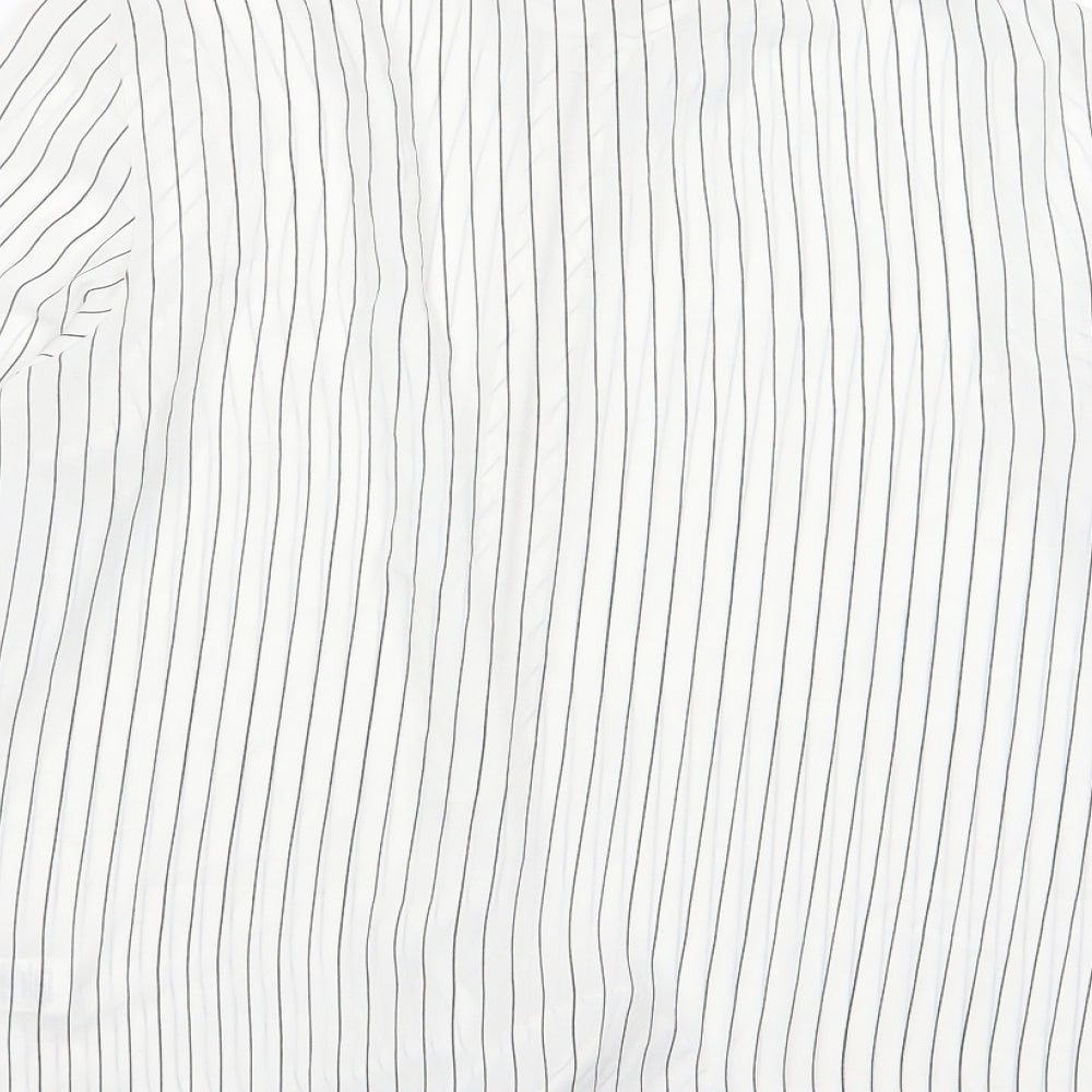 m&s Womens White Striped Jacket Size 14