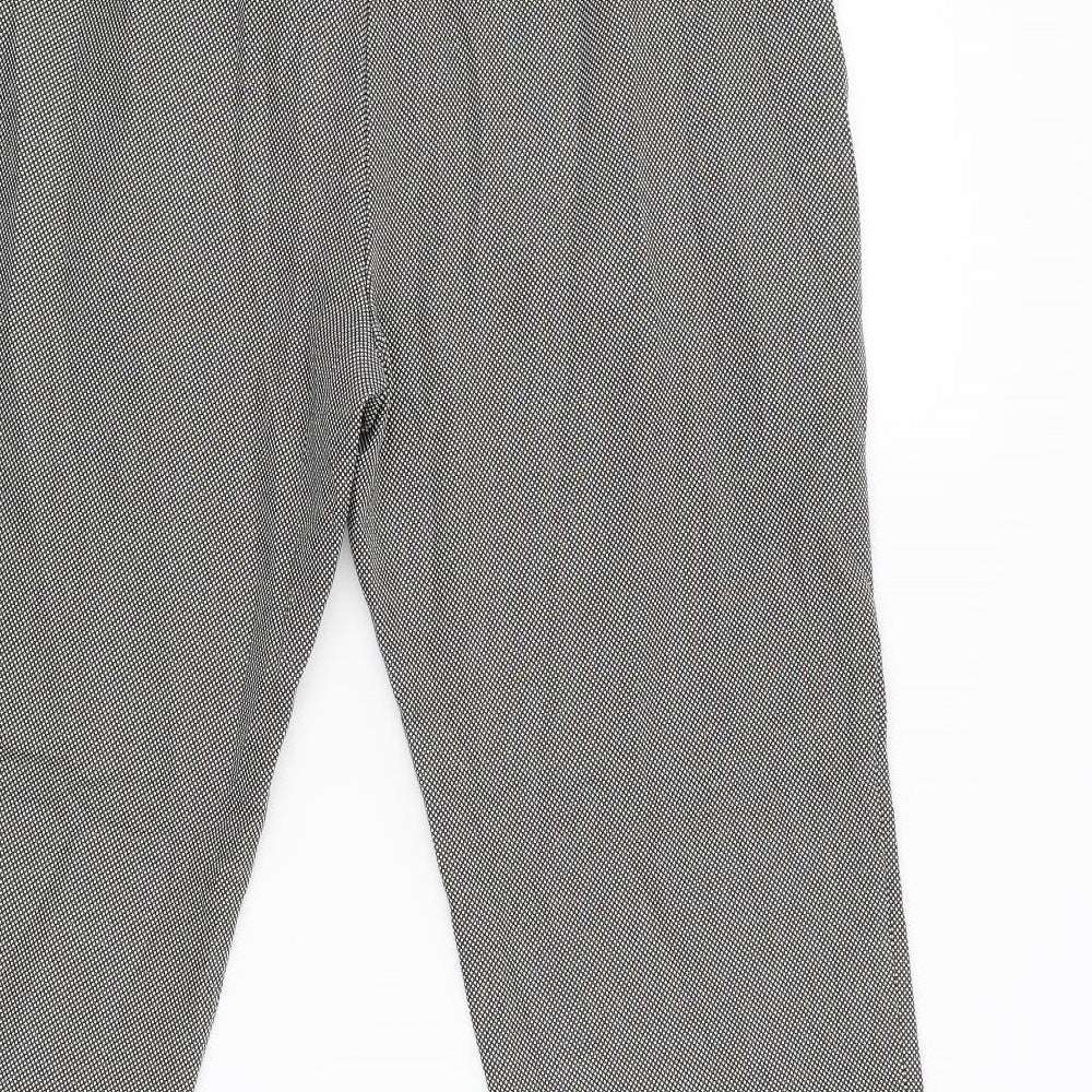 M&S Womens Black Trousers Size 14 L25 in