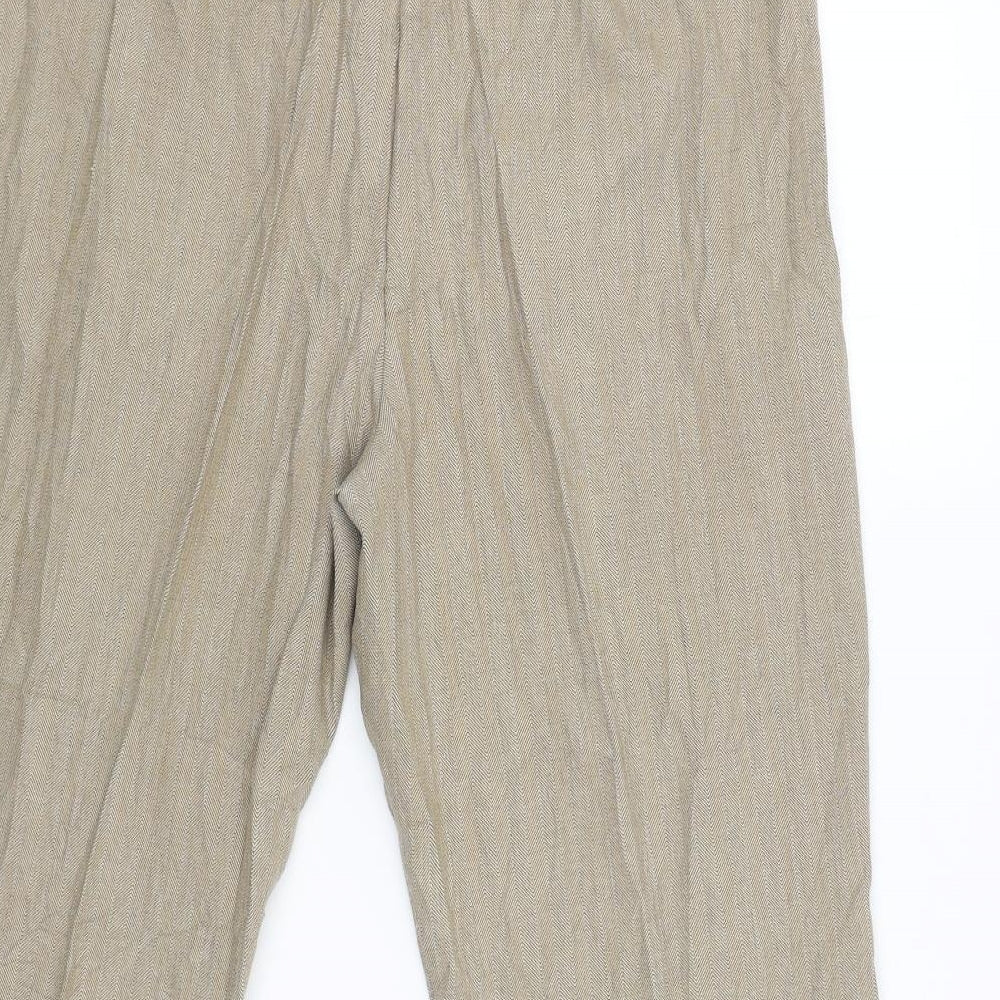 Ellie Louise Womens Beige Chino Trousers Size 16 L25 in