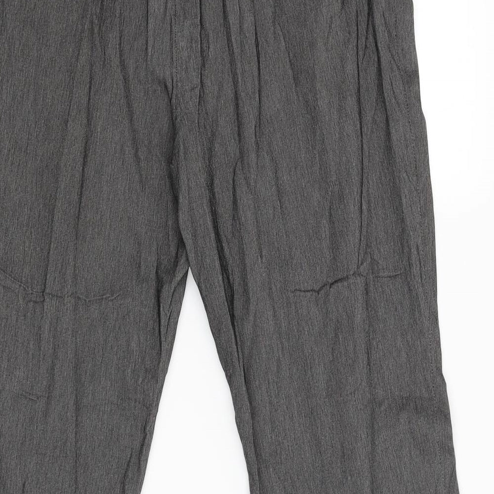 Turbo Womens Grey Trousers Size 18 L27 in
