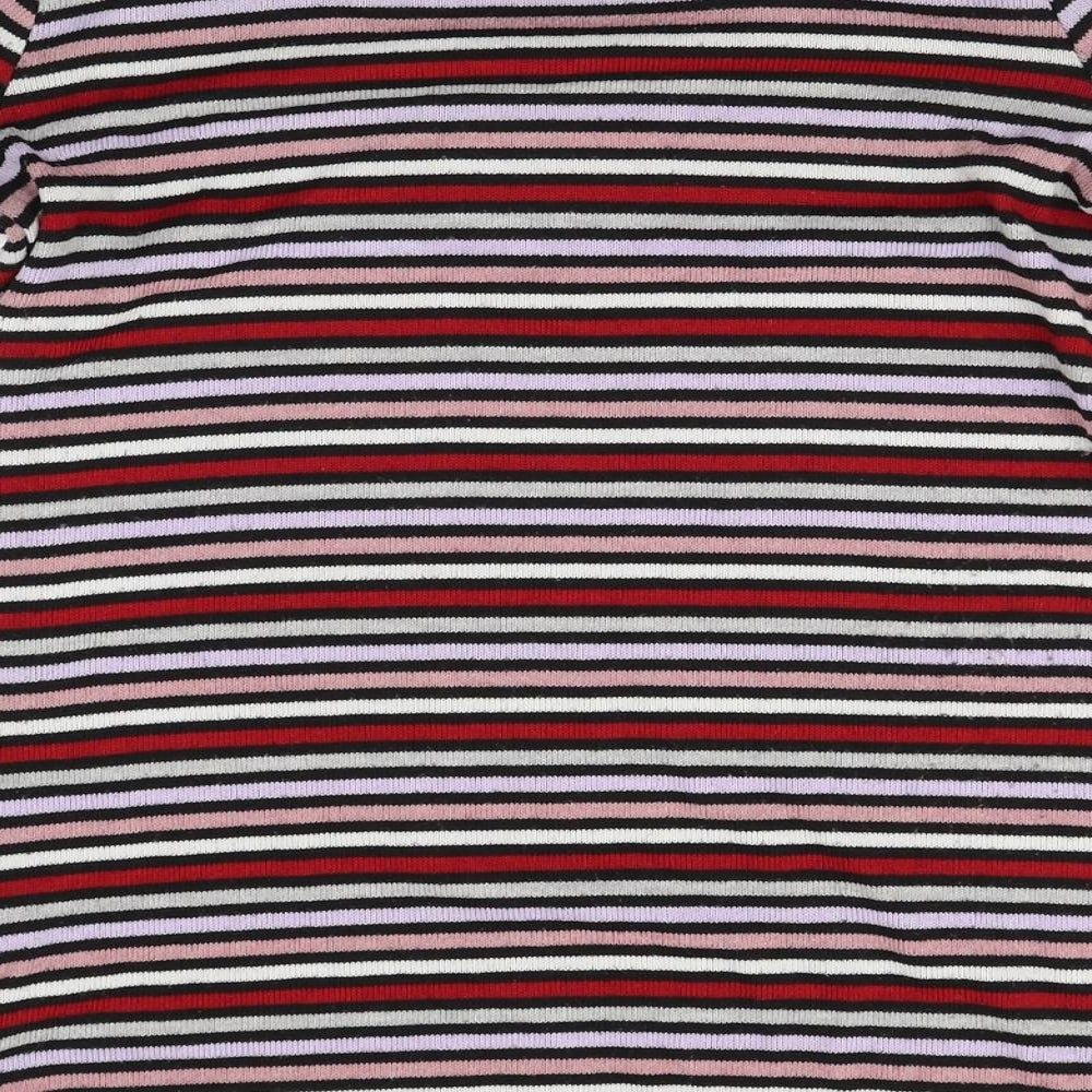 New Look Womens Red Striped Pullover Jumper Size 8