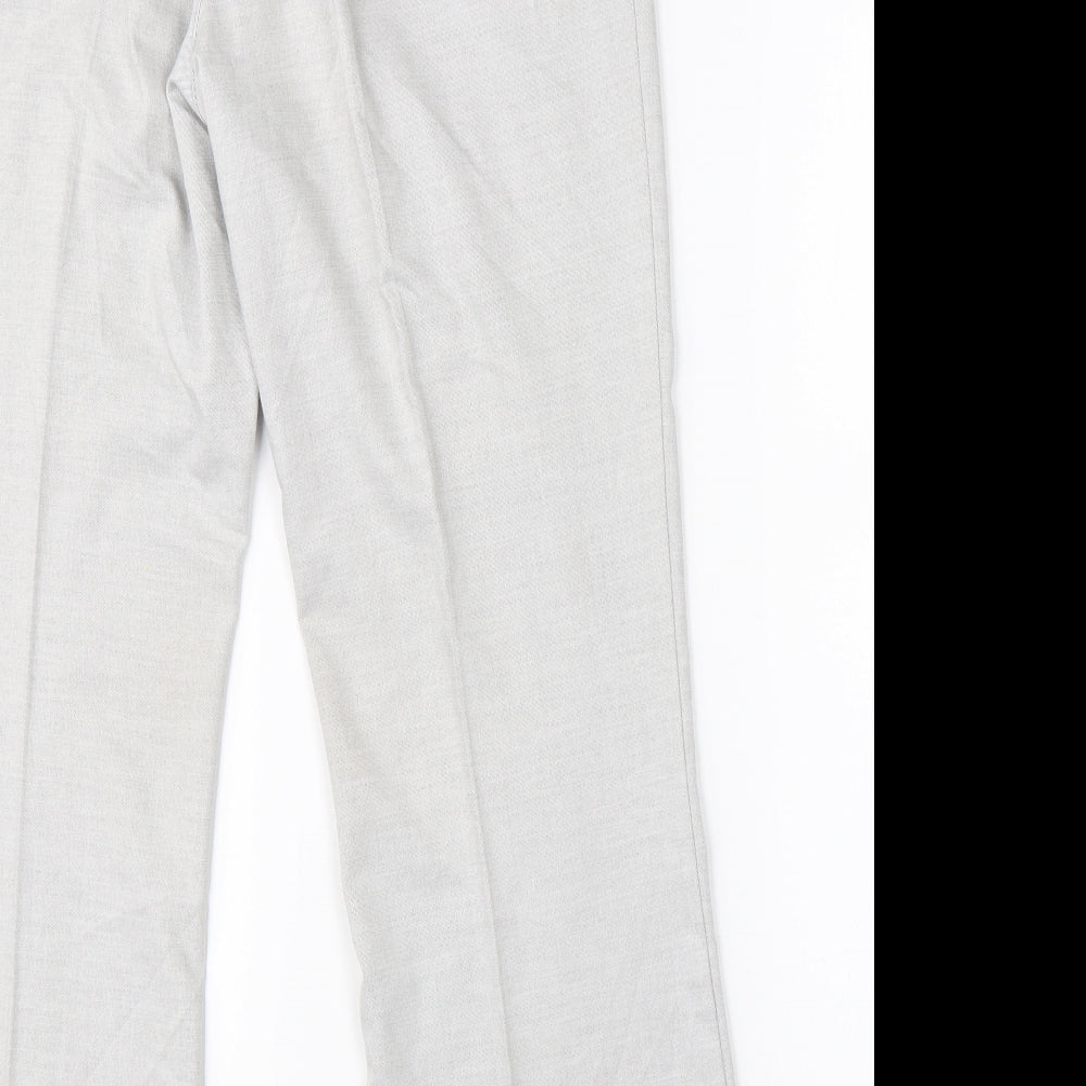 Per Una Womens Grey Trousers Size 14 L26 in