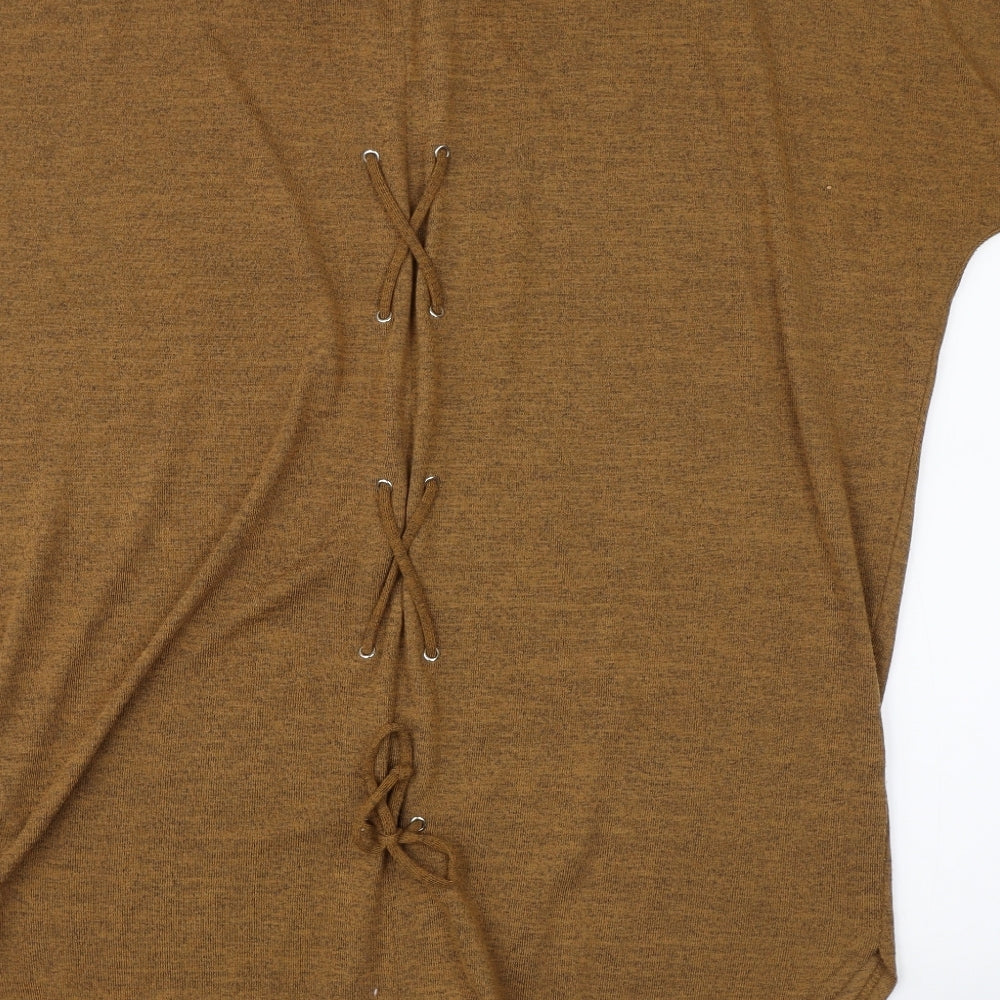 New Look Womens Brown T-Shirt Dress Size S