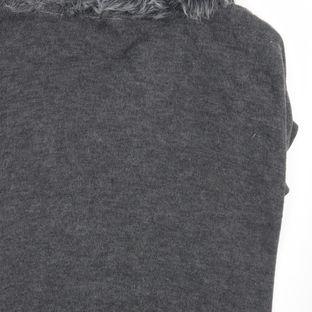 Marks & Spencer Womens Grey Wrap Jumper One Size