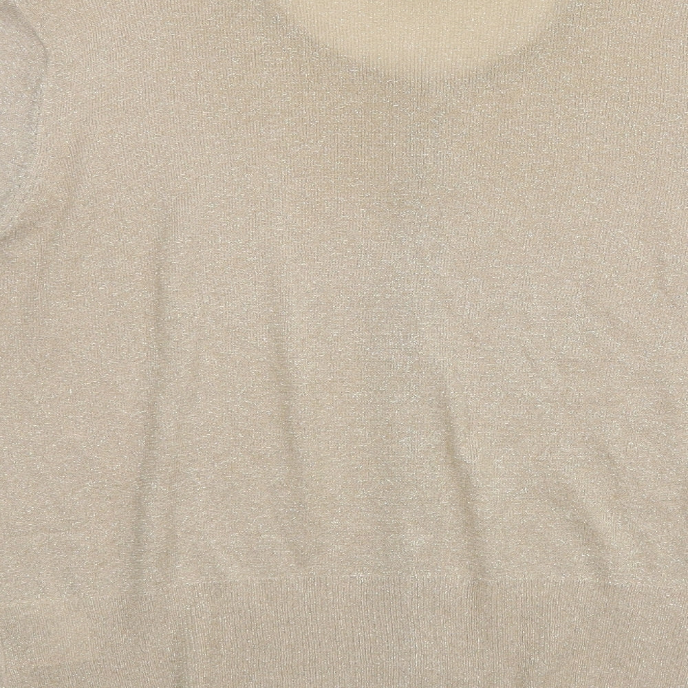 Nina Murati Womens Beige Cardigan Jumper Size L