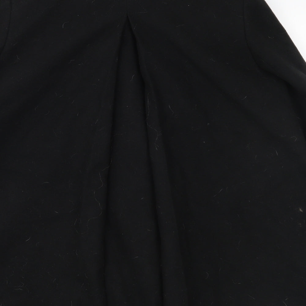 Brand and care label for Papaya women’s black overcoat coat, size UK 14