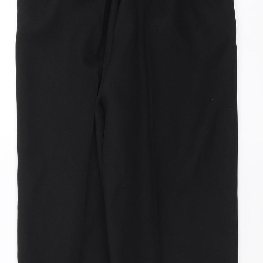 Preworn Womens Black Trousers Size 12 L25 in