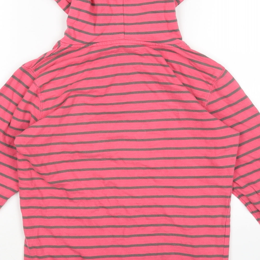 Pineapple Womens Pink Striped Pullover Hoodie Size 8