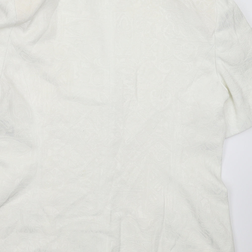 Ambience Womens White Jacket Blazer Size 14