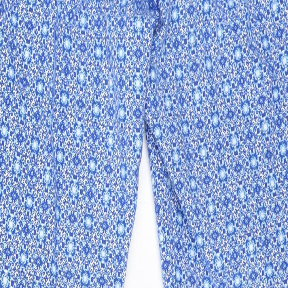 Gap Womens Blue Floral Trousers Size 4 L22 in