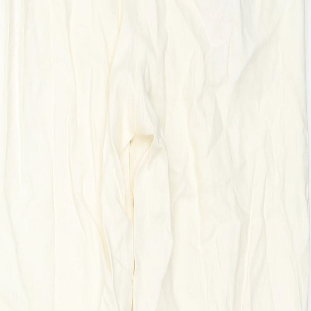 Marks & Spencer Womens White Trousers Size 10 L20 in