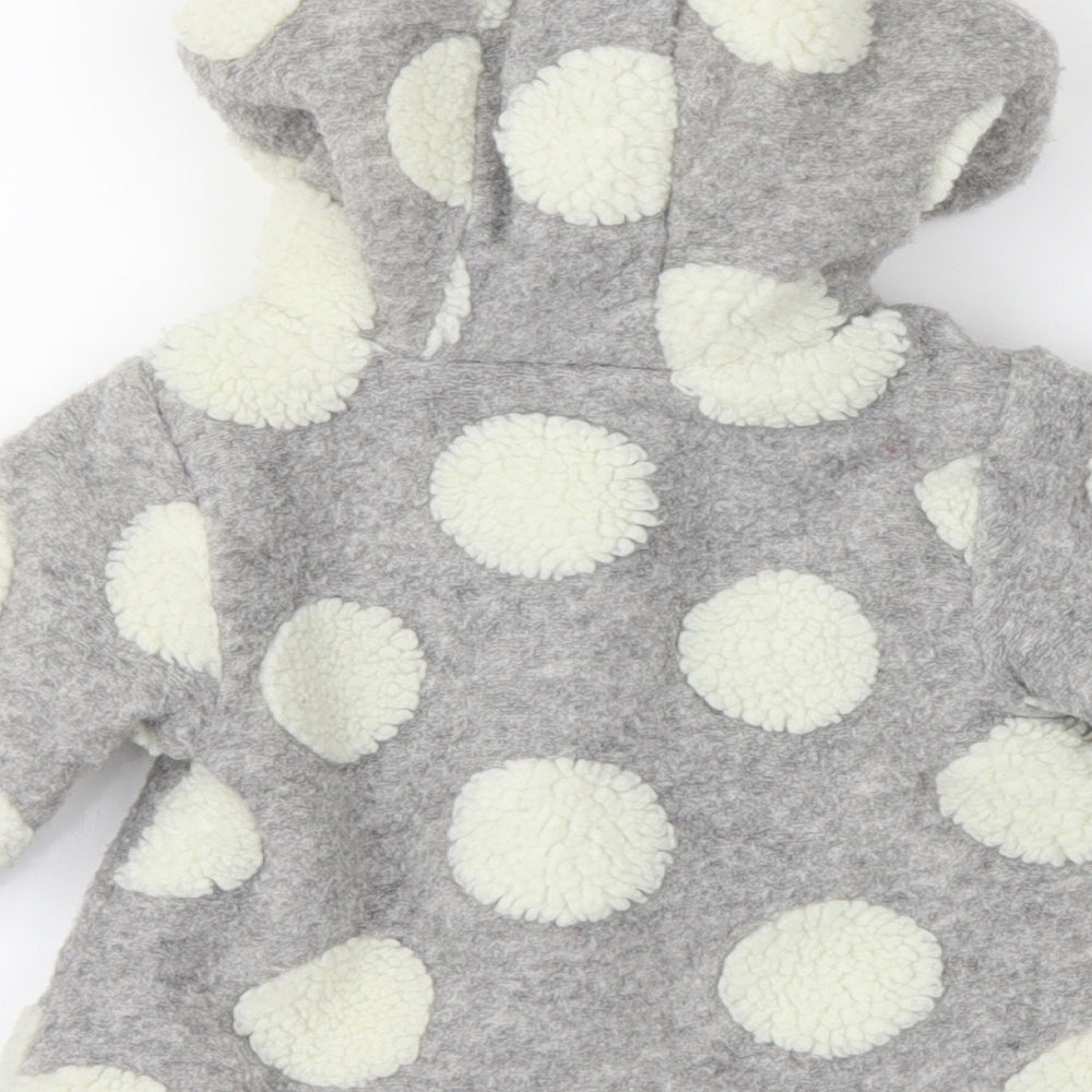 M&Co Baby Grey Polka Dot Jacket Size 9-12 Months