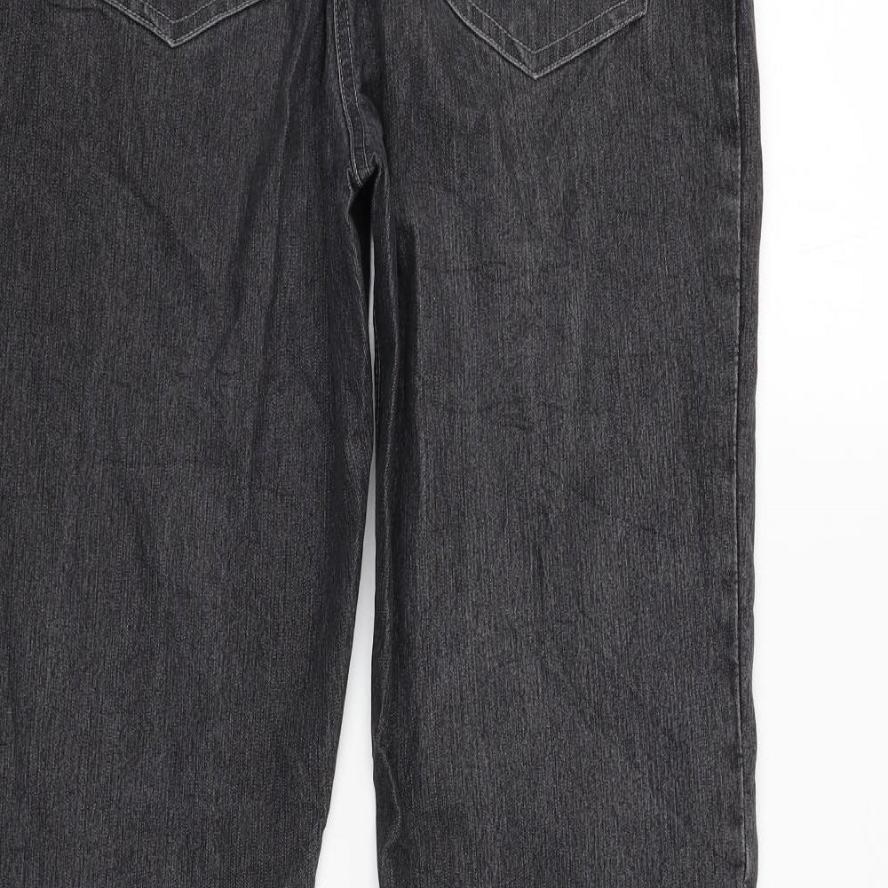 canda Womens Grey Straight Jeans Size 12 L32 in