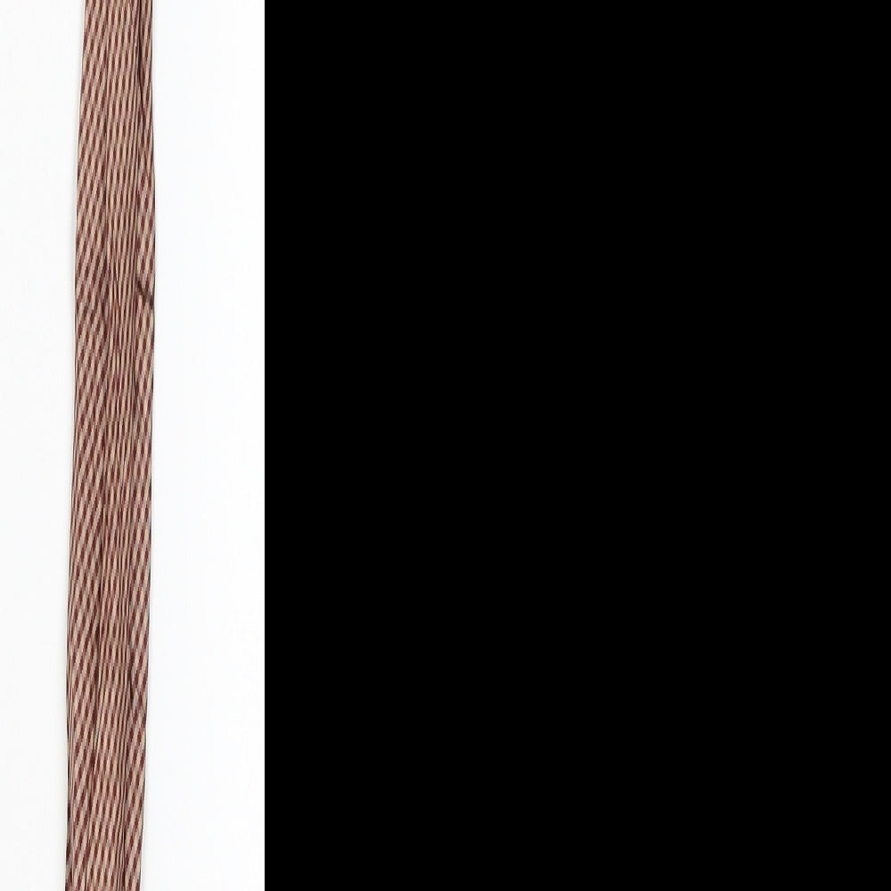 Marks & Spencer Mens Beige Striped Designer Tie One Size