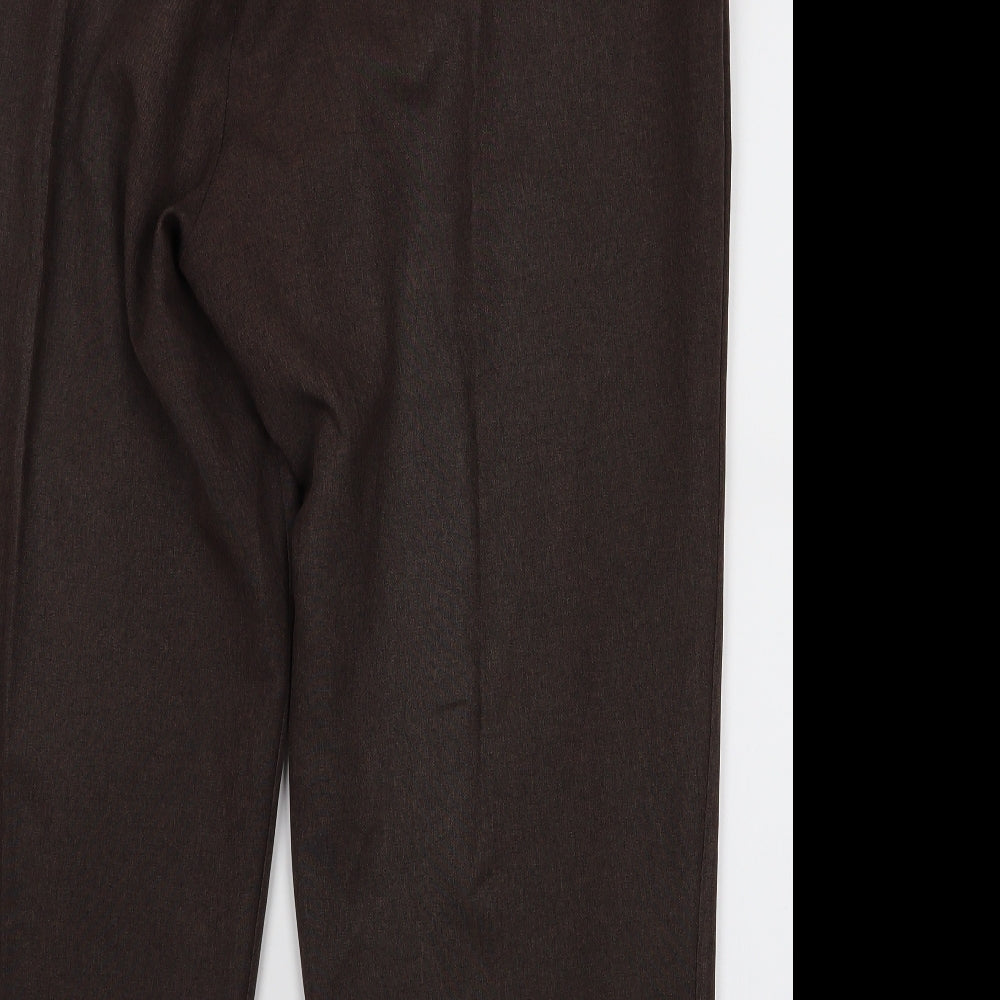 preqorn Womens Brown Trousers Size 18 L21 in