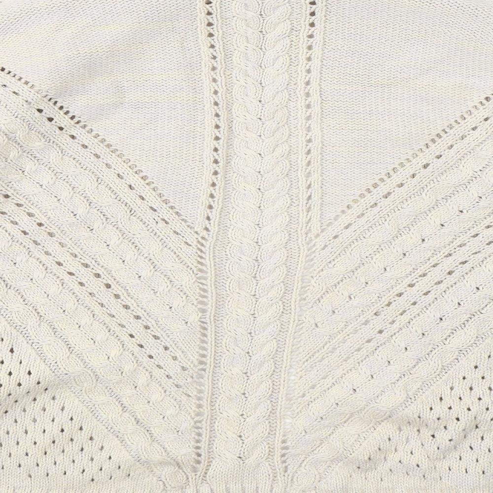 Marks & Spencer Womens Beige Knit Cardigan Jumper Size 8