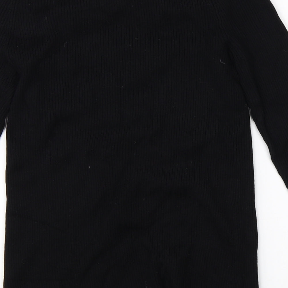 M&Co Womens Black Pullover Jumper Size 10