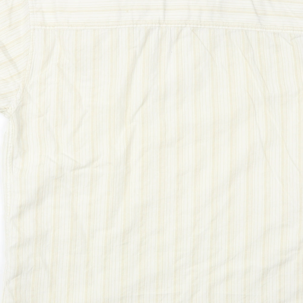 Denim 73 Mens Beige Polka Dot Button-Up Size S