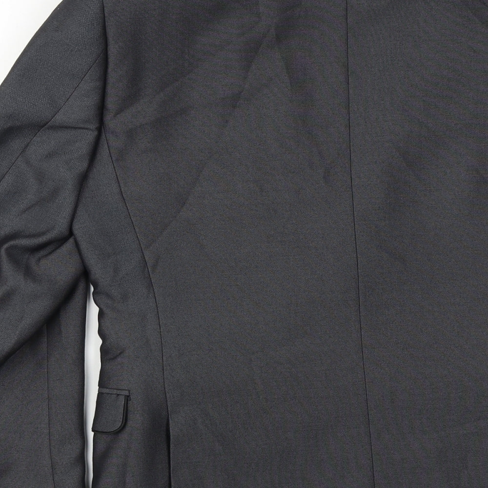 OneSix5ive Womens Grey Herringbone Jacket Blazer Size S