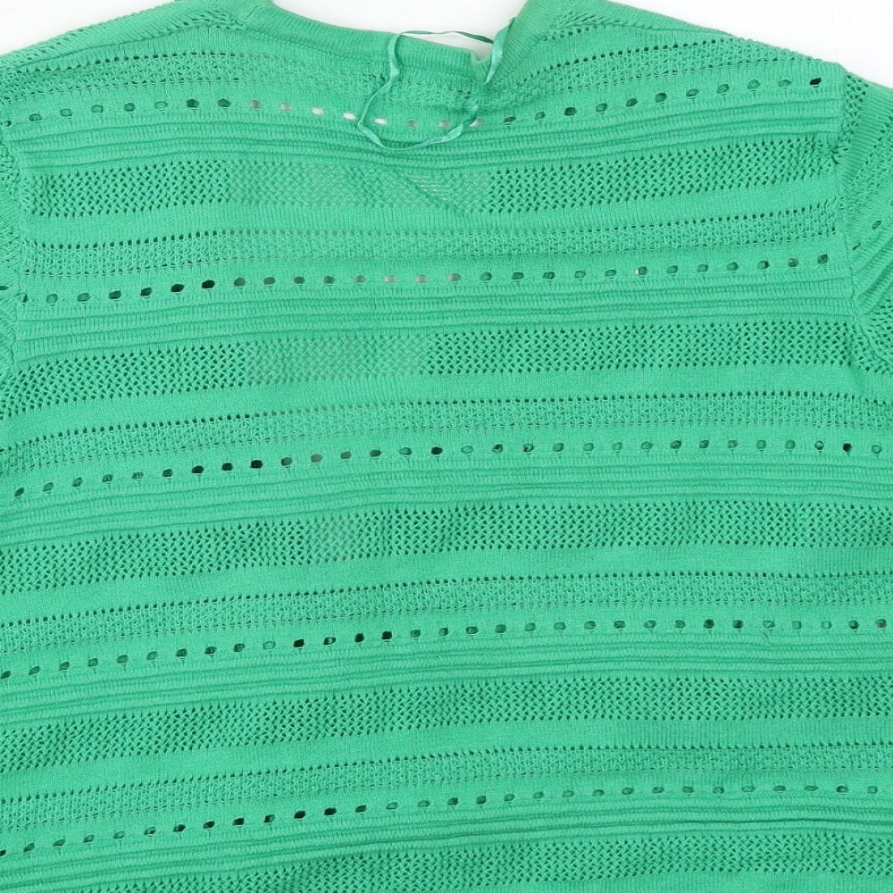 M&Co Womens Green Cape Jumper Size 14