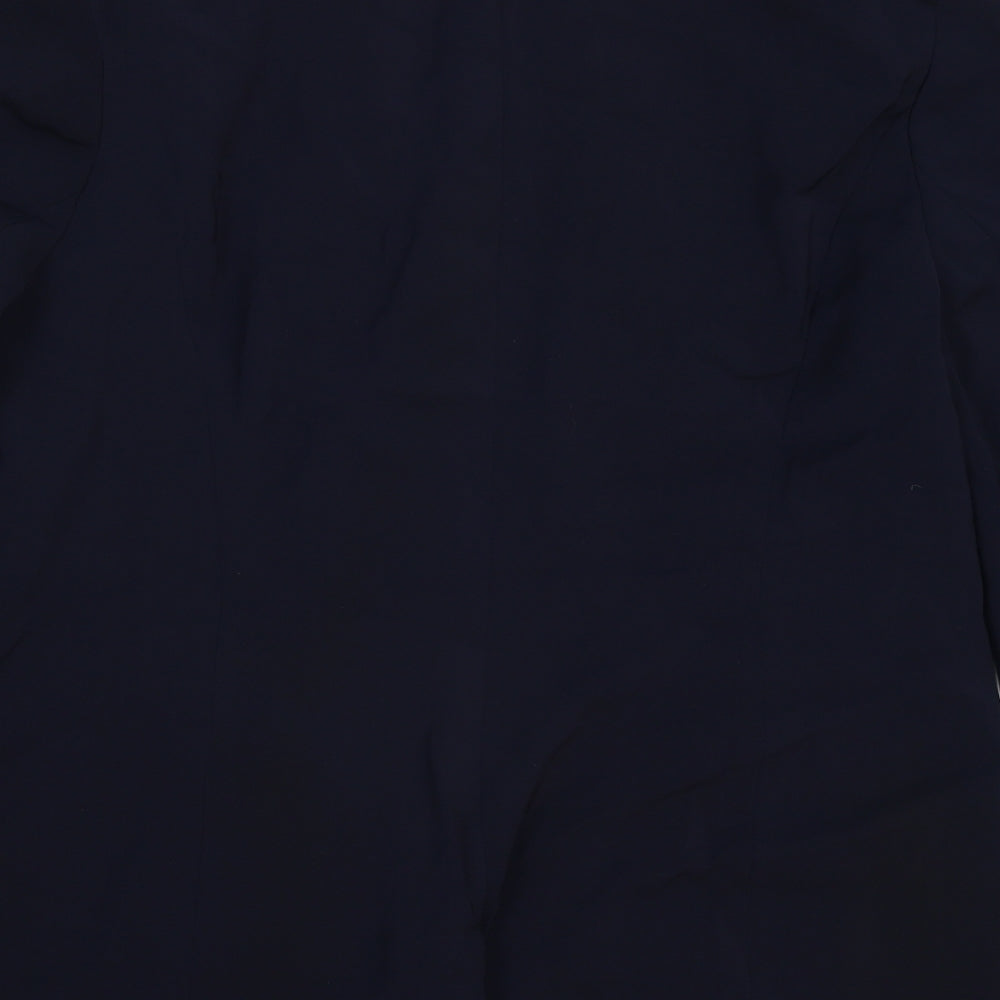 Bianca Womens Blue Jacket Suit Jacket Size 14