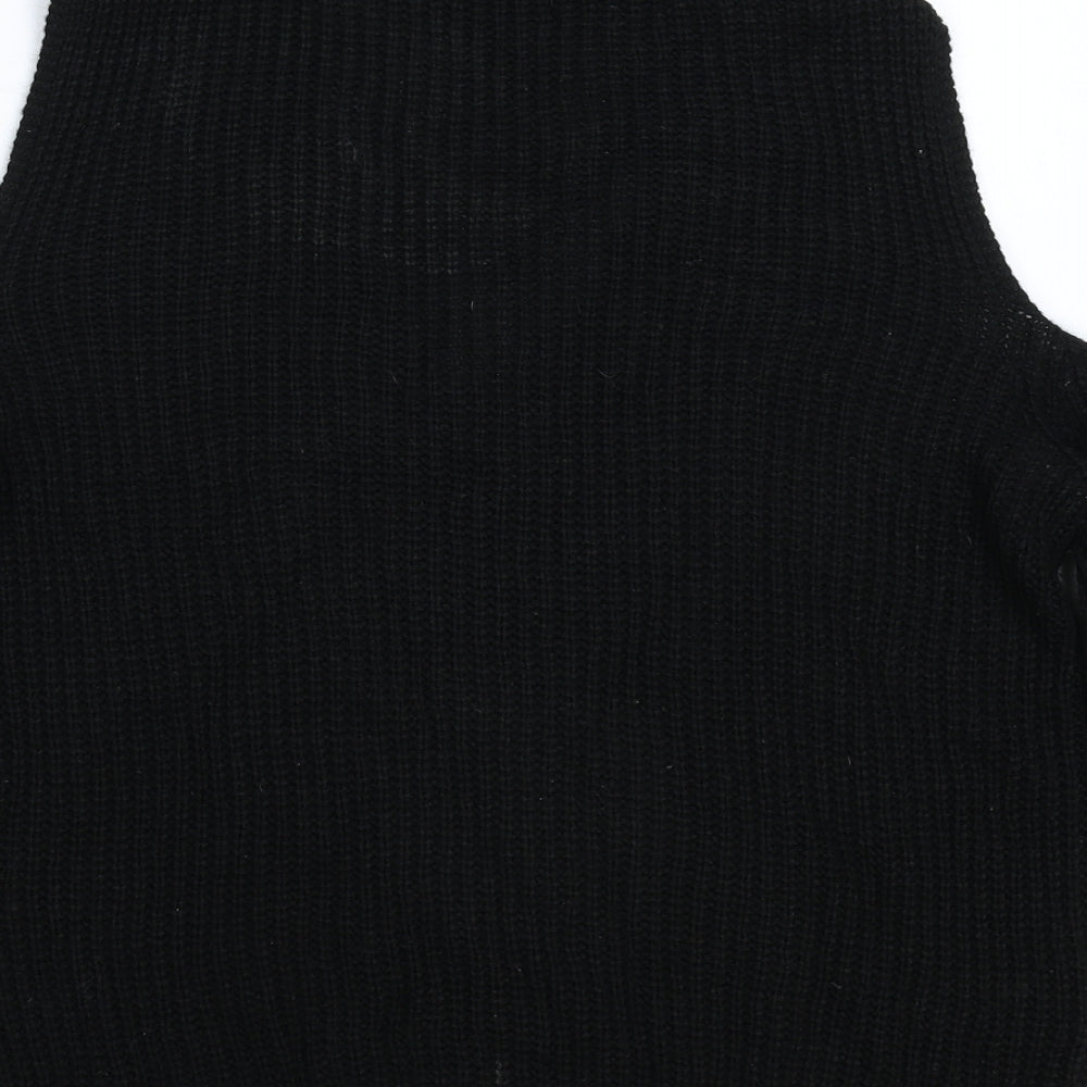 Select Womens Black Knit Pullover Jumper Size 14