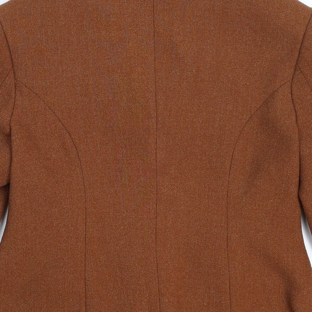 Fizze Womens Brown Jacket Blazer Size S