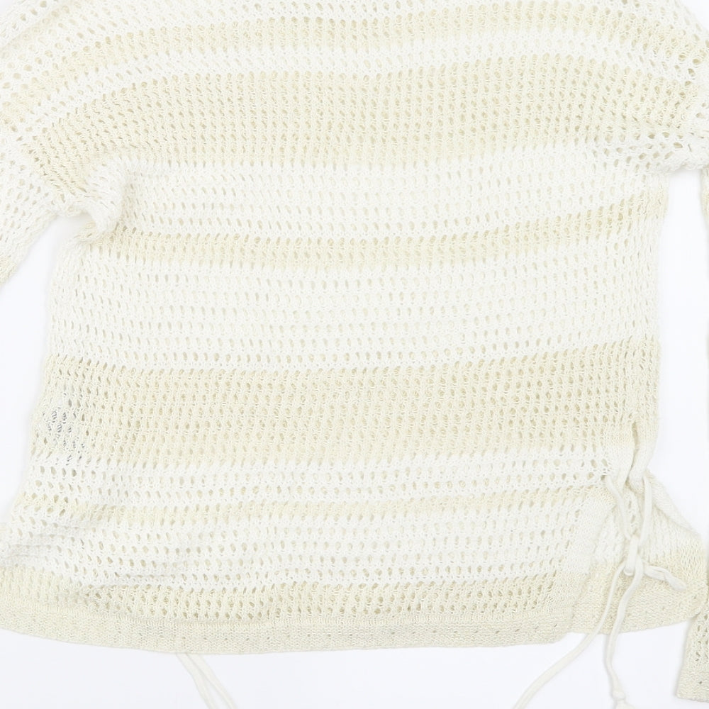 Dorothy Perkins Womens White Knit Pullover Jumper Size 12
