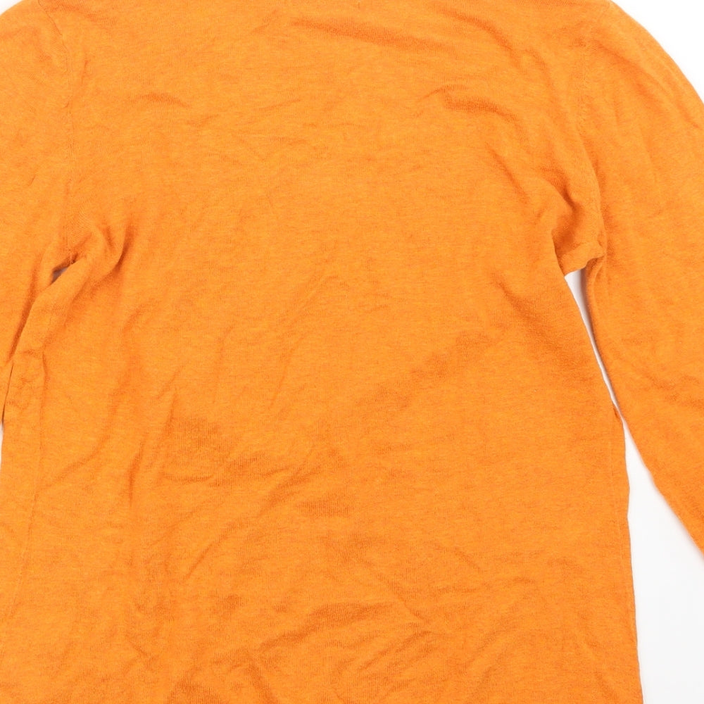 George Womens Orange Knit Pullover Jumper Size 14