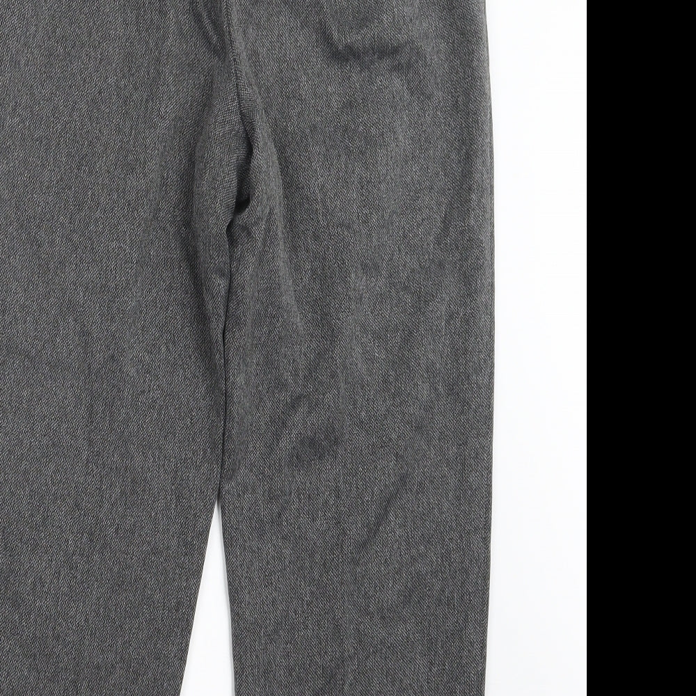 Marks and Spencer Womens Grey Trousers Size 14 L25 in