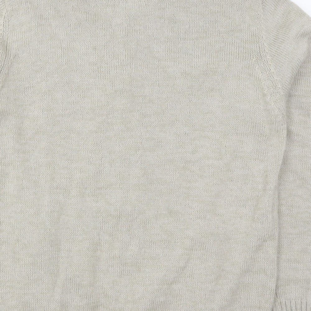 Atlas Mens Beige Full Zip Jumper Size M