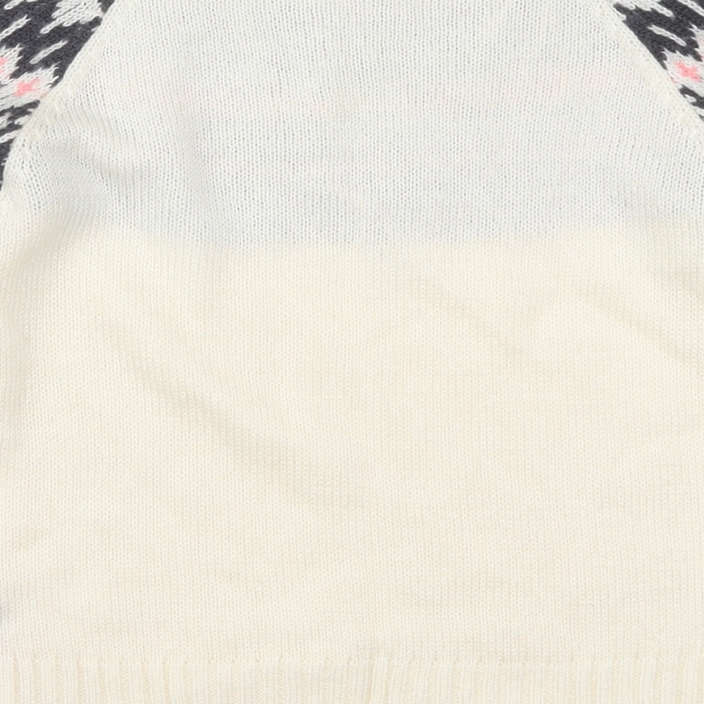 Dorothy Perkins Womens Beige Geometric Pullover Jumper Size 4