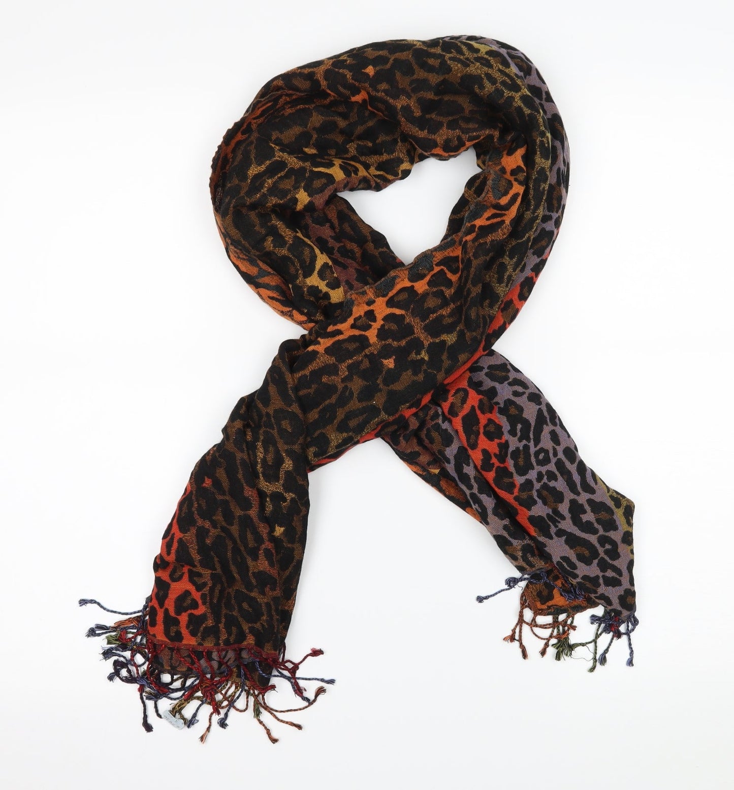 Preworn Womens Multicoloured Animal Print Scarf