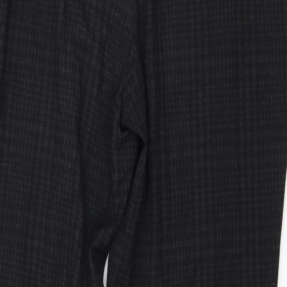 H&M Womens Grey Striped Trousers Size 10 L26 in
