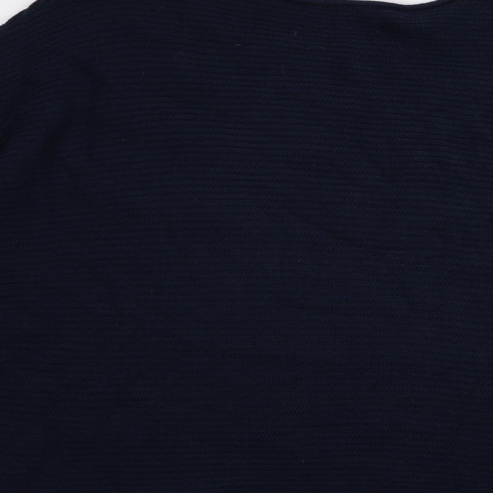 Doris Stretch Womens Blue Striped Pullover Jumper Size 14