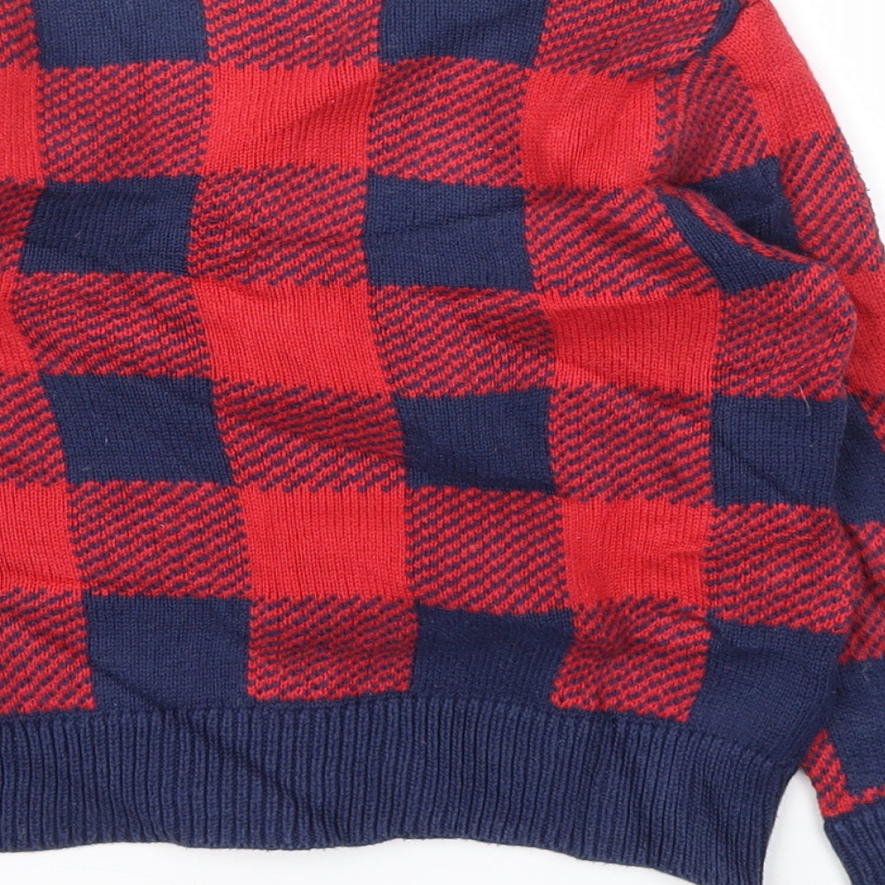 Gap Girls Blue Check Cardigan Jumper Size 5 Years