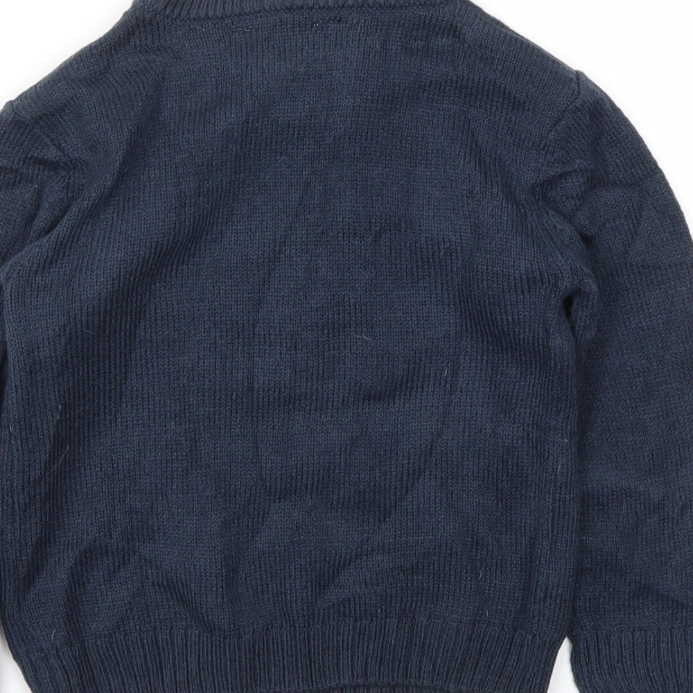 urban rascals Boys Blue Animal Print Pullover Sweatshirt Size 5-6 Years
