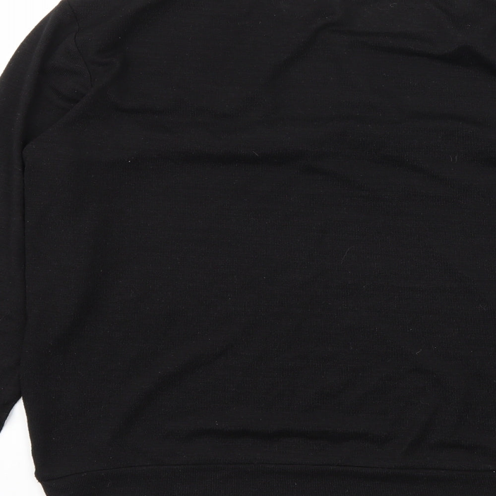 STUDIO Womens Black Basic T-Shirt Size 12