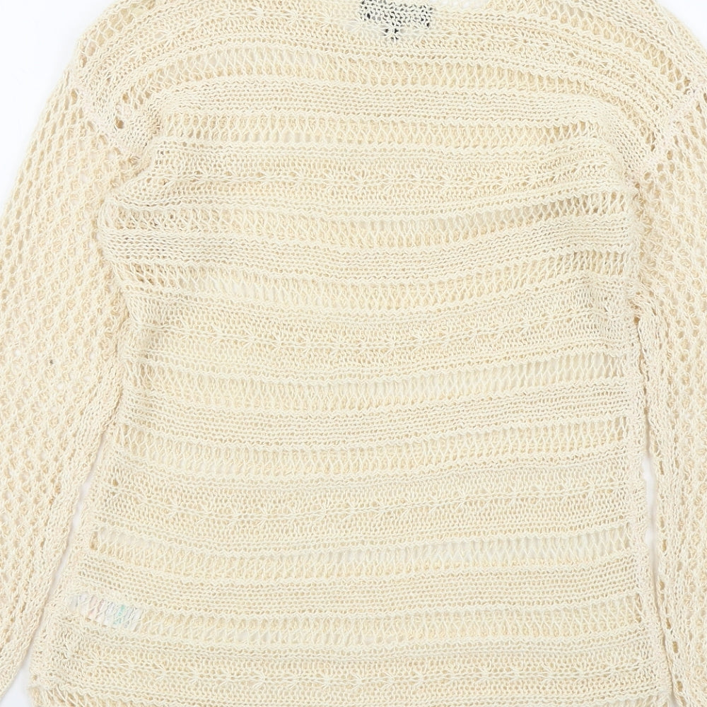 Soon Womens Beige Pullover Jumper Size 10