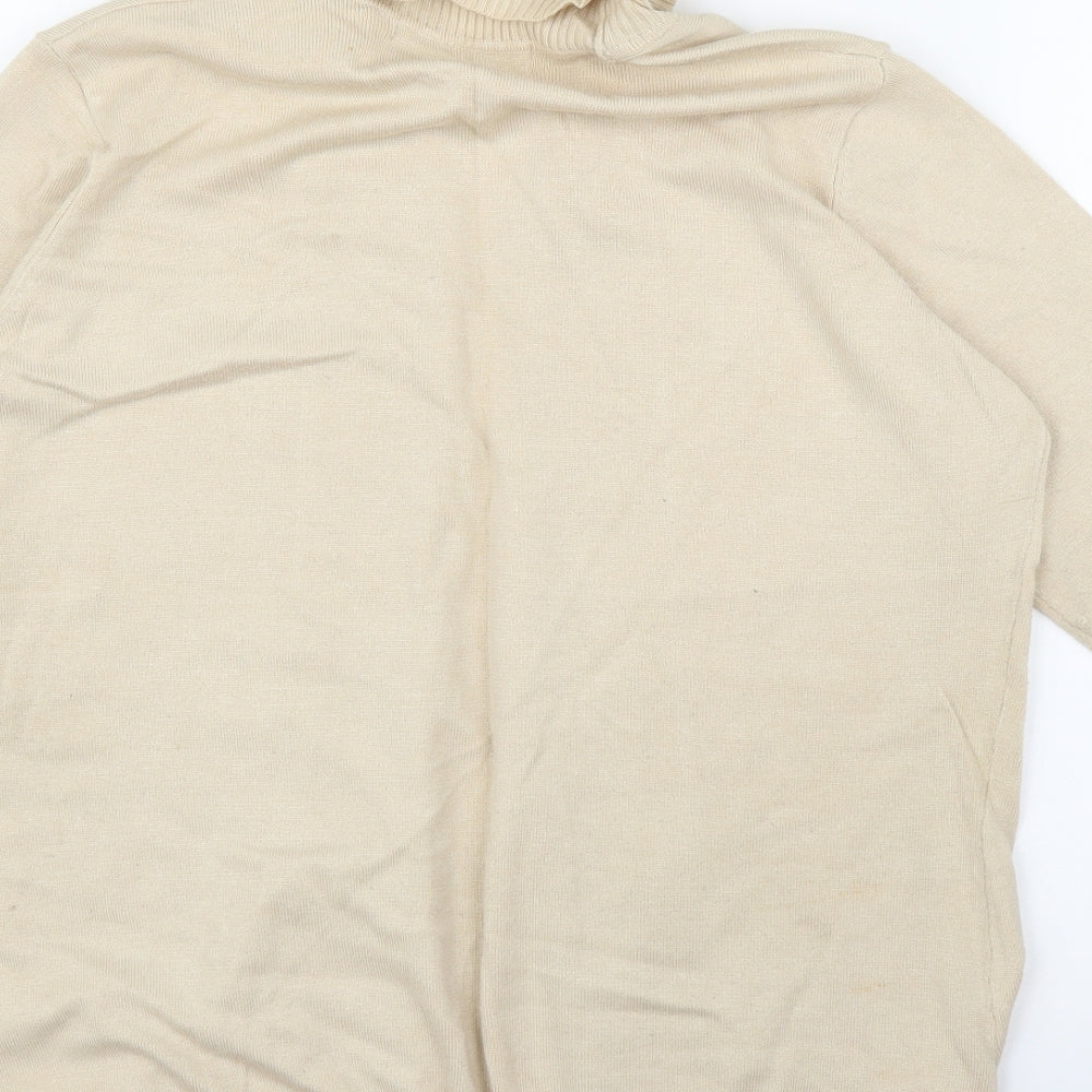 Isle Womens Beige Cardigan Jumper Size M