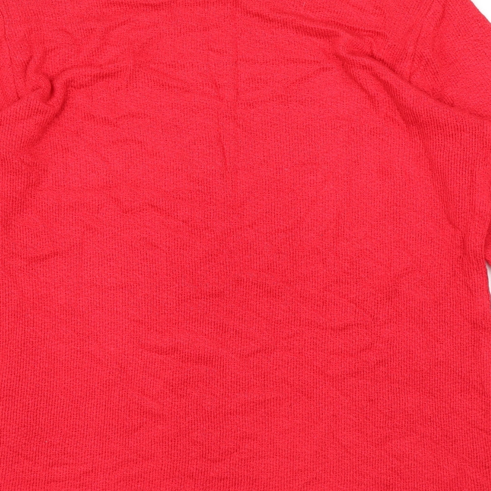 Mr Max Fashion Womens Red Pullover Jumper Size XS