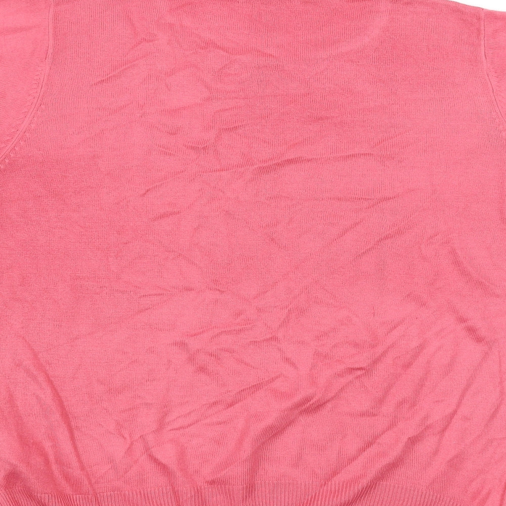 Marks & Spencer Womens Pink Pullover Jumper Size 16