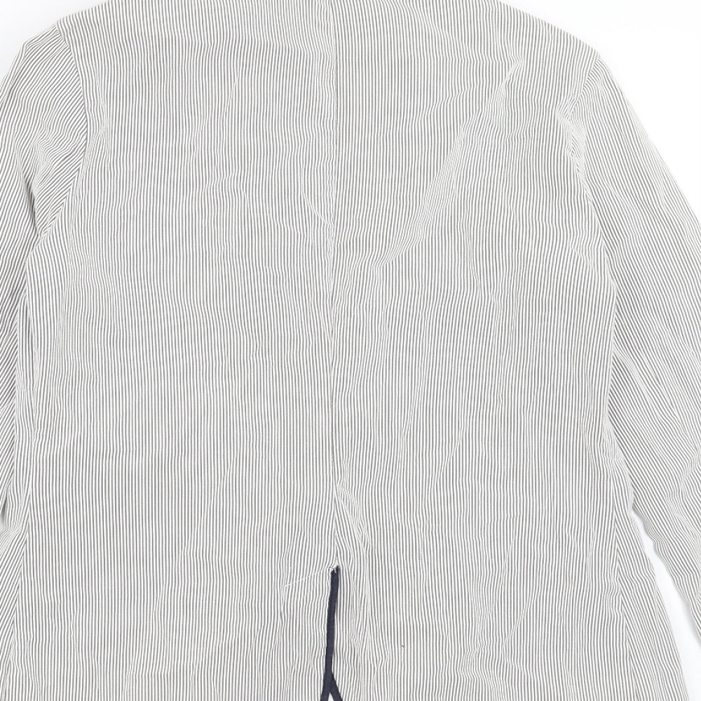 George Womens Grey Striped Jacket Size 10