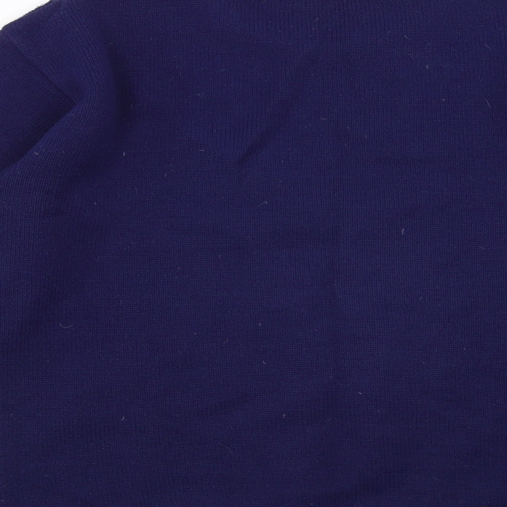 Streamline Mens Blue Geometric Pullover Jumper Size S