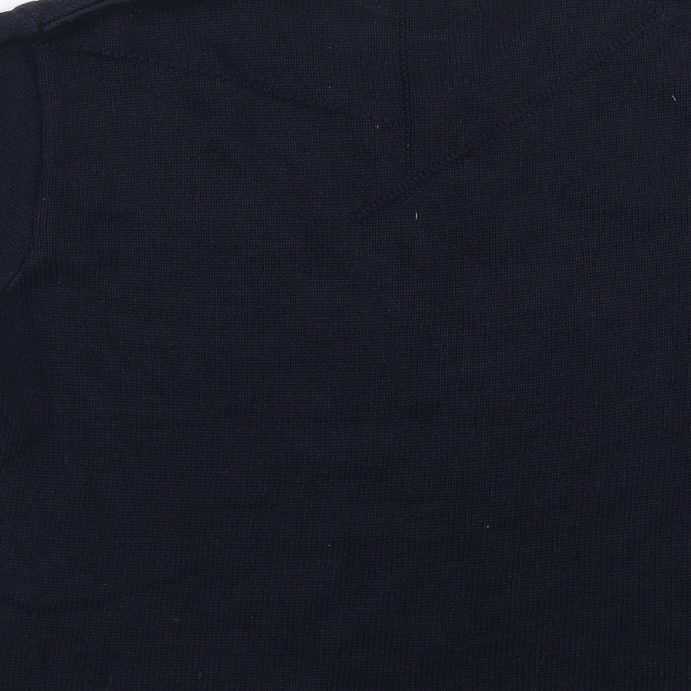 Preworn Womens Blue Geometric Pullover Jumper Size M