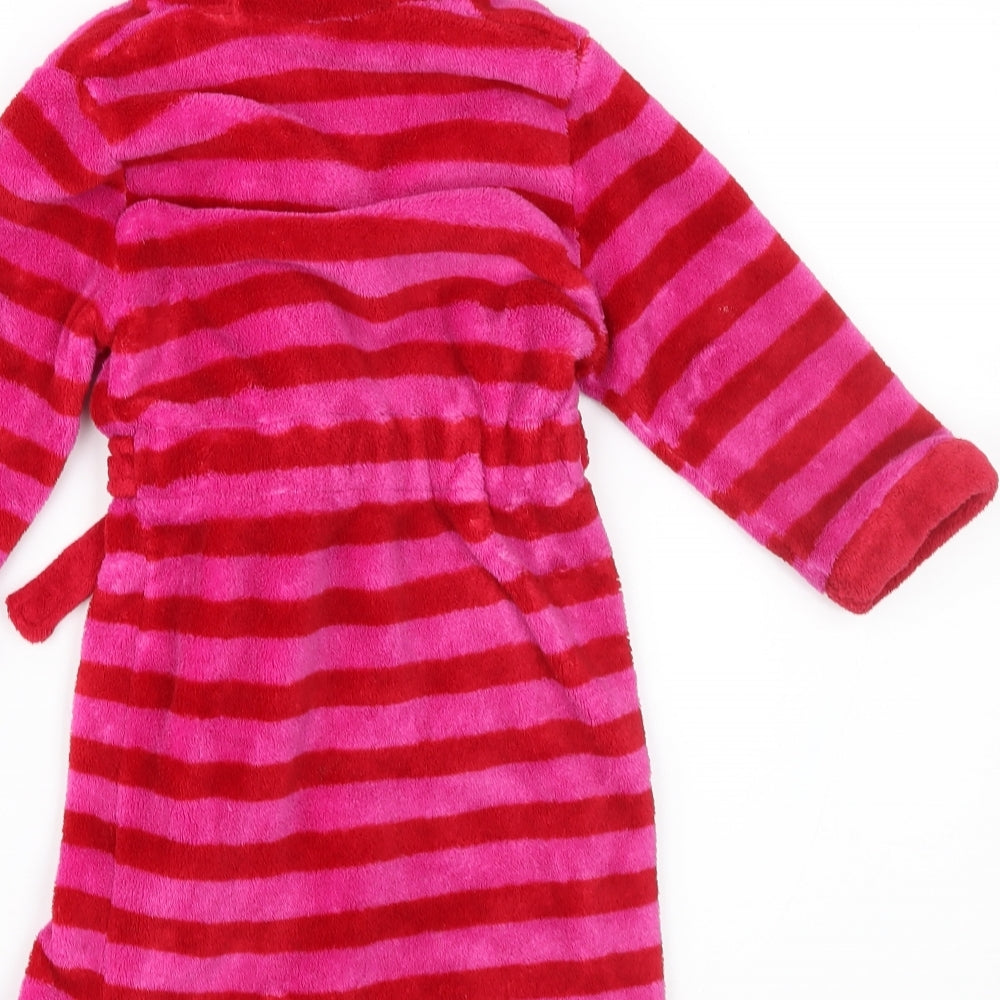 Mini Club Girls Pink Striped Robe Size 2-3 Years
