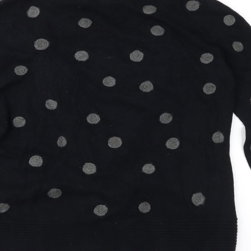 Alex & Co. Womens Black Polka Dot Pullover Jumper Size 14