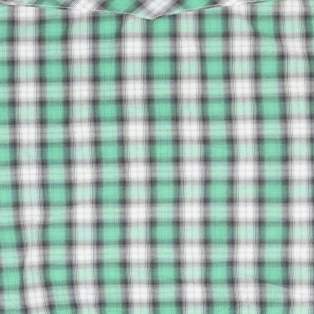 LOGG Mens Green Check Button-Up Size L