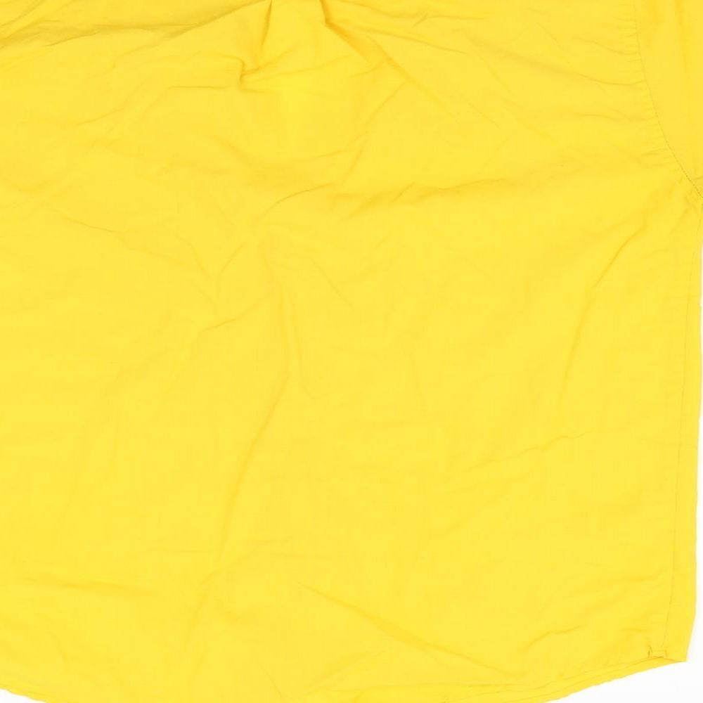 honest Womens Yellow Basic Button-Up Size M
