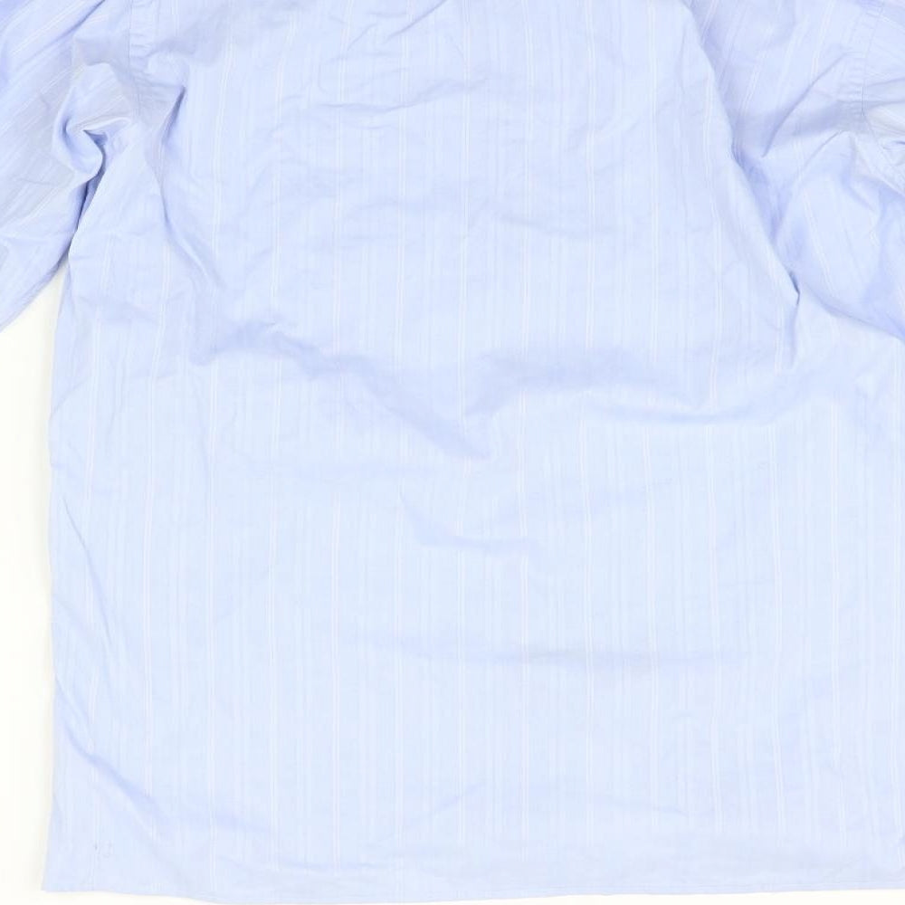 Louis Philippe Mens Blue Button-Up Size 15